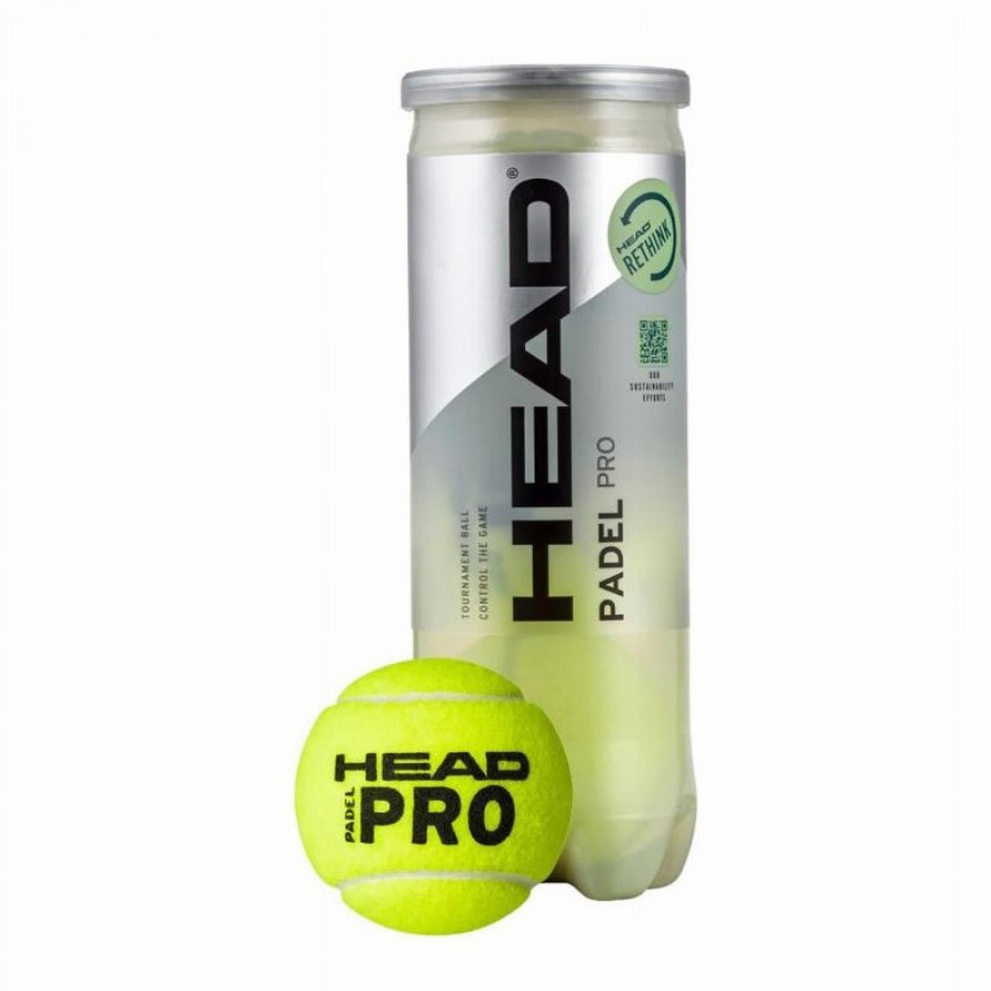 Bote de 3 Pelotas Head Padel Pro