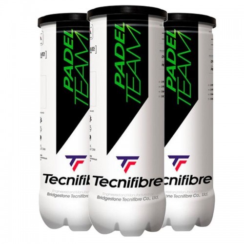 Pack de 3 Botes de Pelotas Tecnifibre Padel Team Pack de 3 Botes de Pelotas Tecnifibre Padel Team