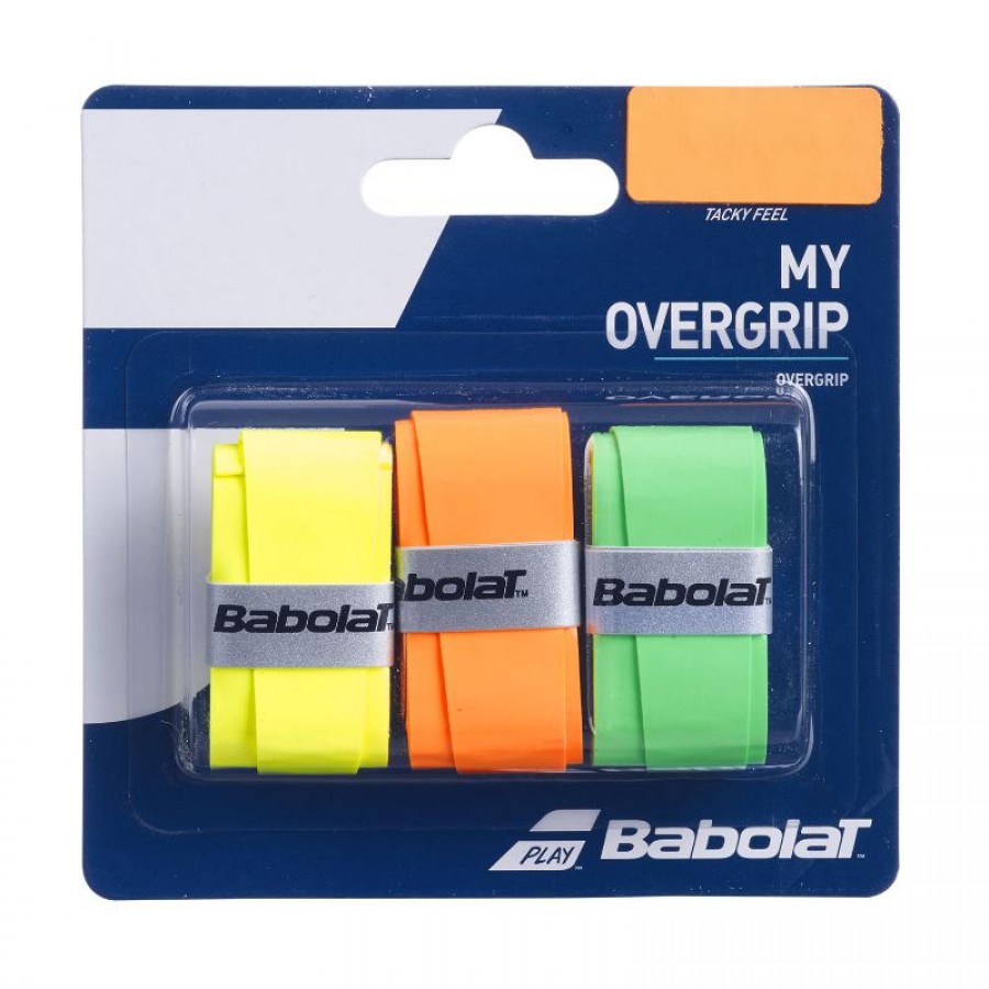 Babolat My Overgrip Blister Pack Yellow Orange Green 3 Units