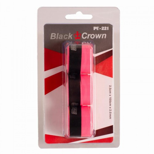 Blister Black Crown Perforado Rosa Fluor 3 Overgrips