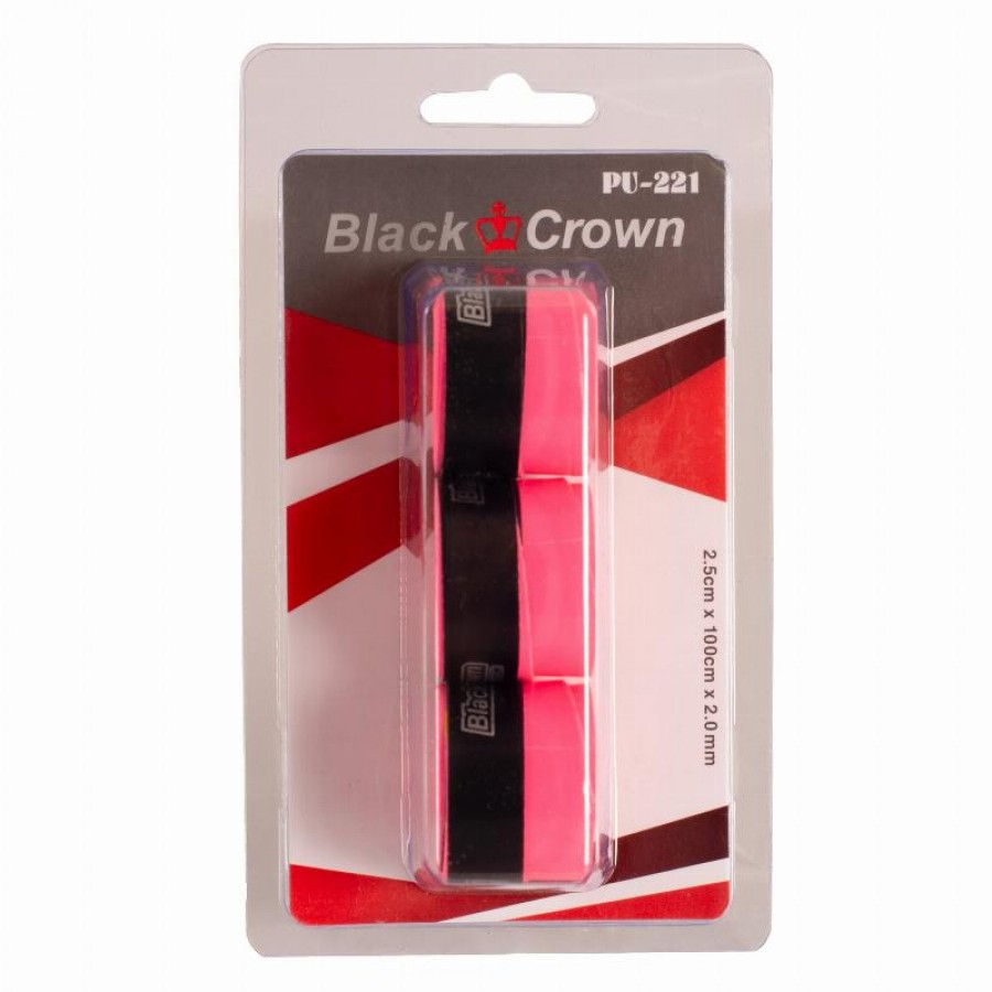 Blister Black Crown Perforado Rosa Fluor 3 Overgrips