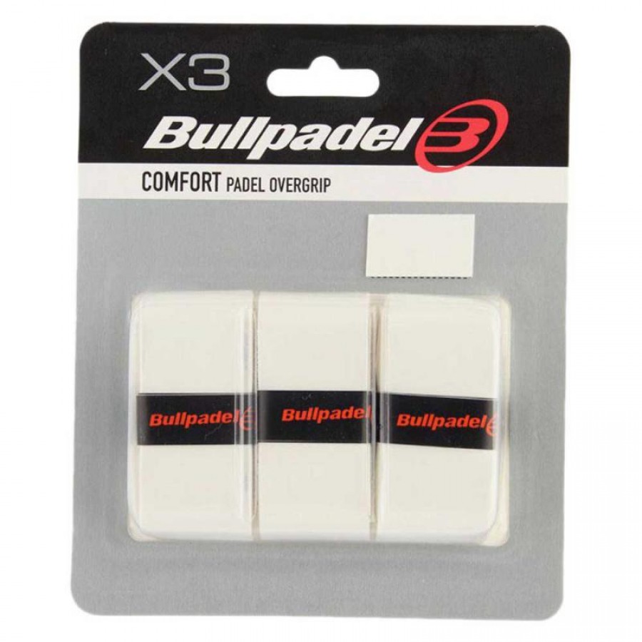 Blister Bullpadel 3 Overgrips GB1603 Confort Blanc  Offre - Pas cher