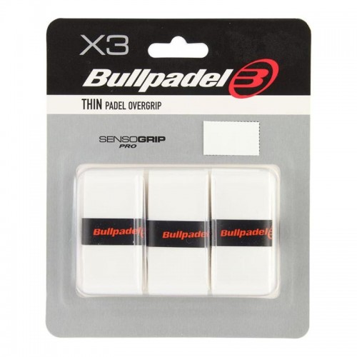 Blister Bullpadel 3 Overgrips GB1603 Senso Blanc Blister Bullpadel 3 Overgrips GB1603 Senso Blanc