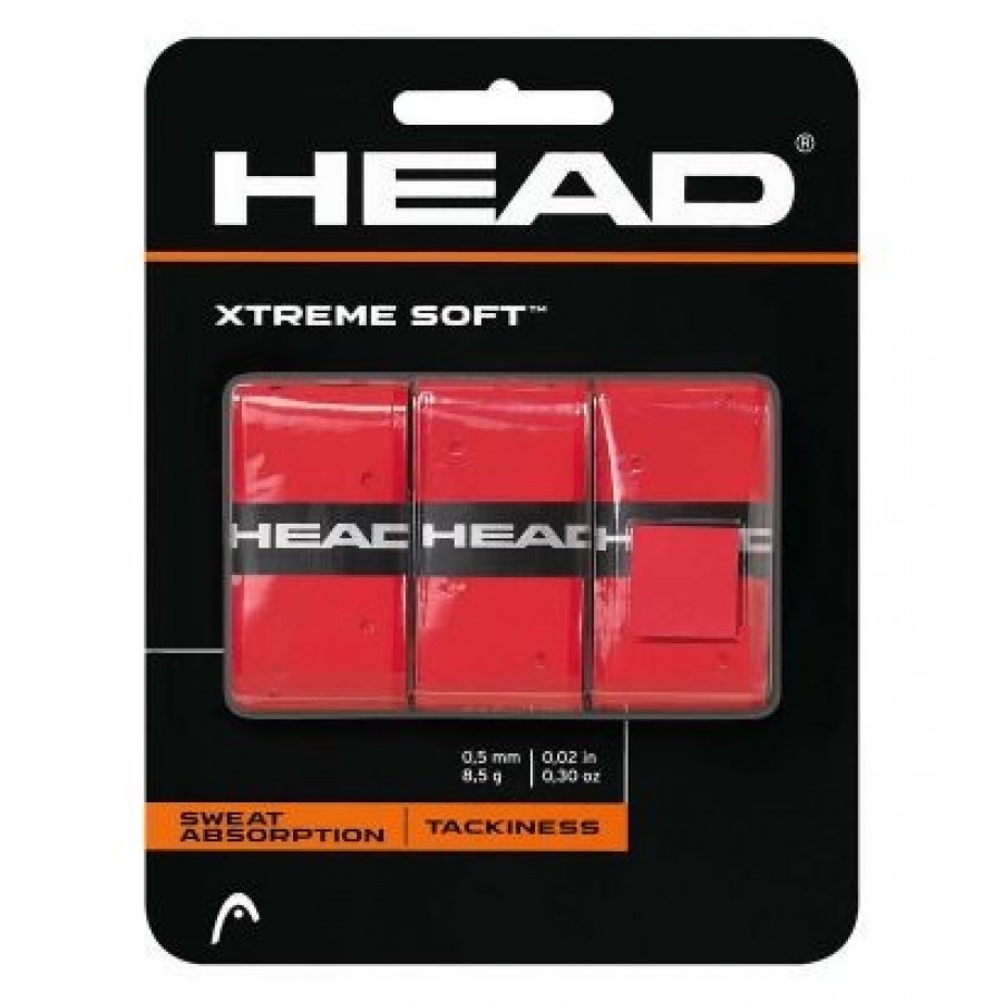 Blister Overgrips Head Xtreme Soft Red 3 Units