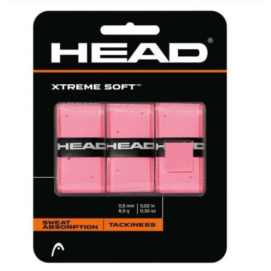 Blister Overgrips Head Xtreme Soft Pink 3 Units