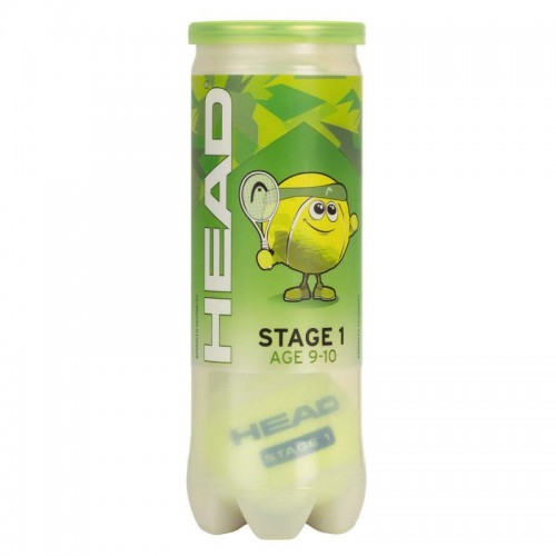 Bote de 3 Pelotas Head Stage 1 Verde Bote de 3 Pelotas Head Stage 1 Verde