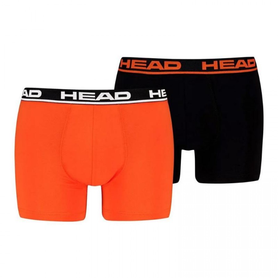 Boxers Head Basic Naranja Negro 2 Unidades  Oferta + Barato