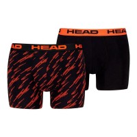 Boxers Head Printed Naranja Negro 2 Unidades  Oferta + Barato