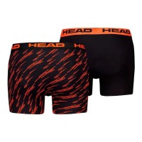 Boxers Head Printed Naranja Negro 2 Unidades  Oferta + Barato