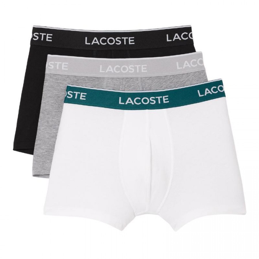 Lacoste Casual Black White Gray Boxers 3 Units  Offer + Cheap