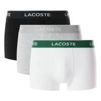 Boxer Lacoste Noir Blanc Gris Vigore 3 unités  Offre - Pas cher