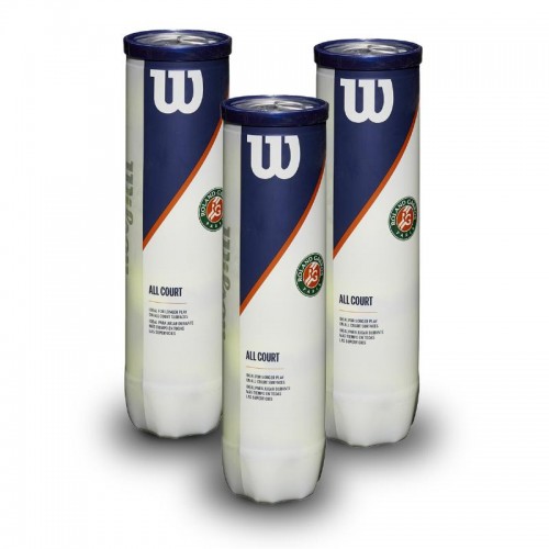 Pack de 3 Botes de 4 Pelotas Wilson Roland Garros Pack de 3 Botes de 4 Pelotas Wilson Roland Garros