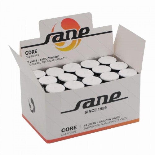 Sane Core Smooth White Overgrips Box 45 Units