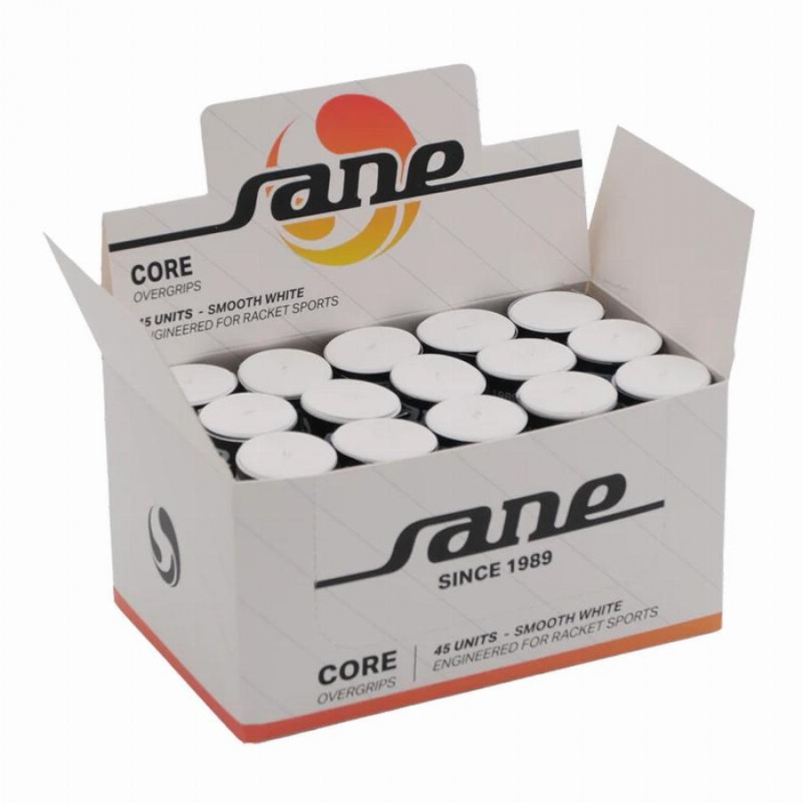 Sane Core Smooth White Overgrips Box 45 Units