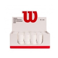 Couvre-poignees Wilson Pro Padel Box perfore blanc 60  Offre - Pas cher