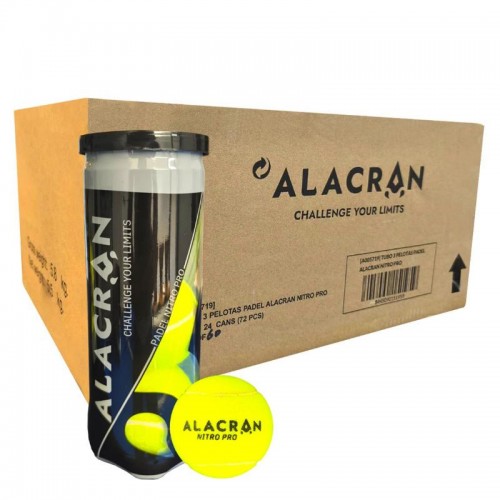 Cajon 72 Pelotas - 24 Botes de 3 uds - Alacran Nitro Pro Cajon 72 Pelotas - 24 Botes de 3 uds - Alacran Nitro Pro