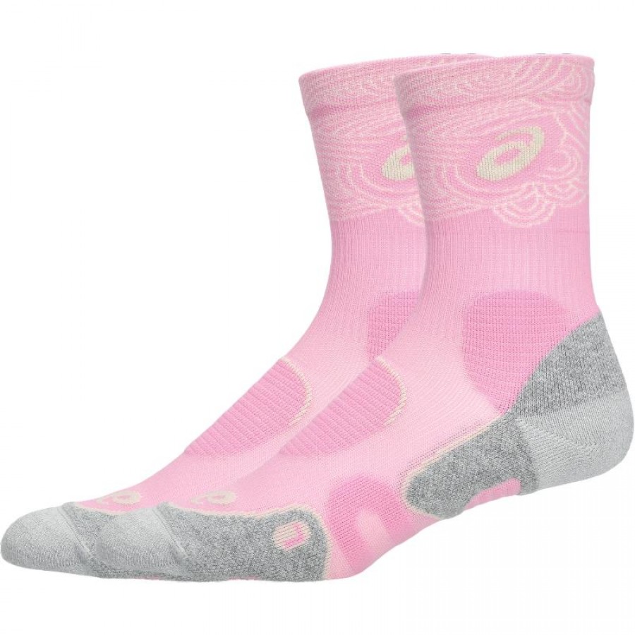 Calcetines Asics Crew Court Tennis Rosa 1 Par