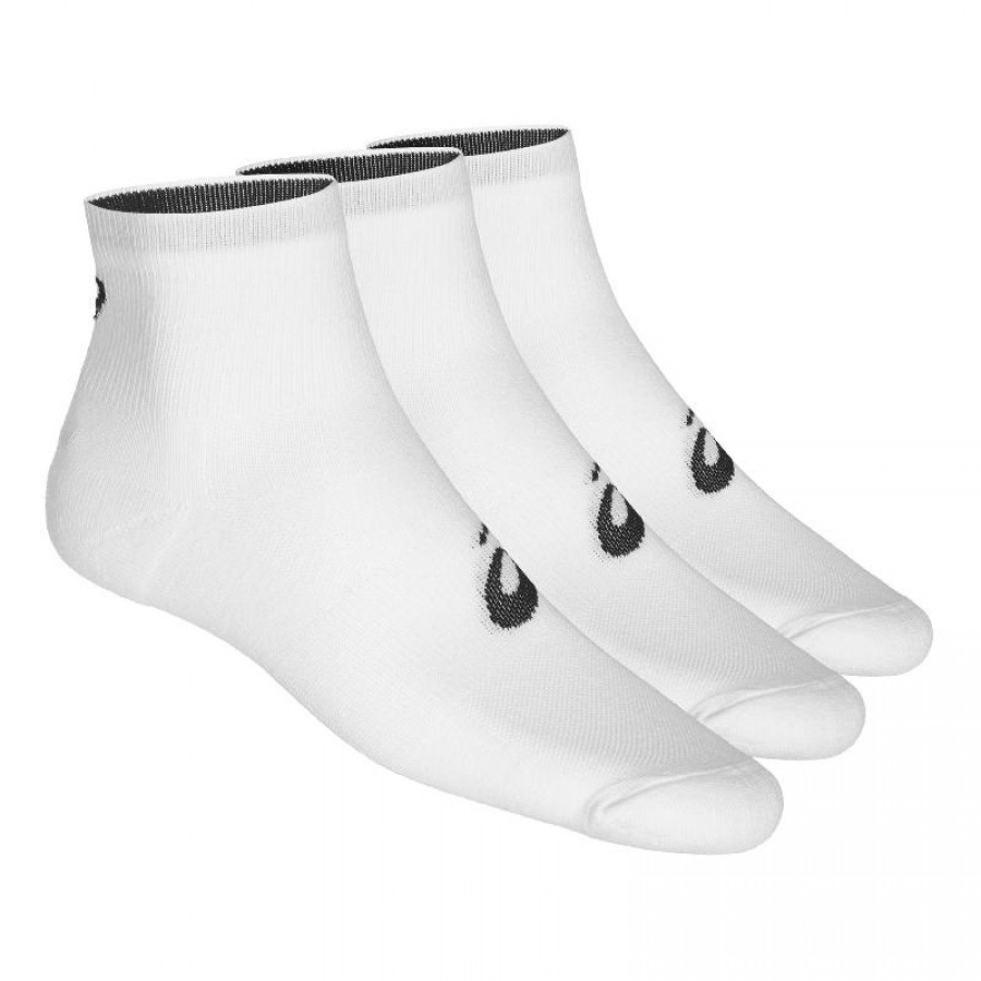 Asics Quarter White Socks 3 Pair