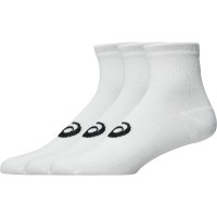 Asics Quarter Glossy White Socks 3 Pairs