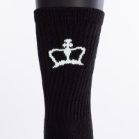 Meias pretas pretas premium Black Crown 1 par  Oferta + Barato