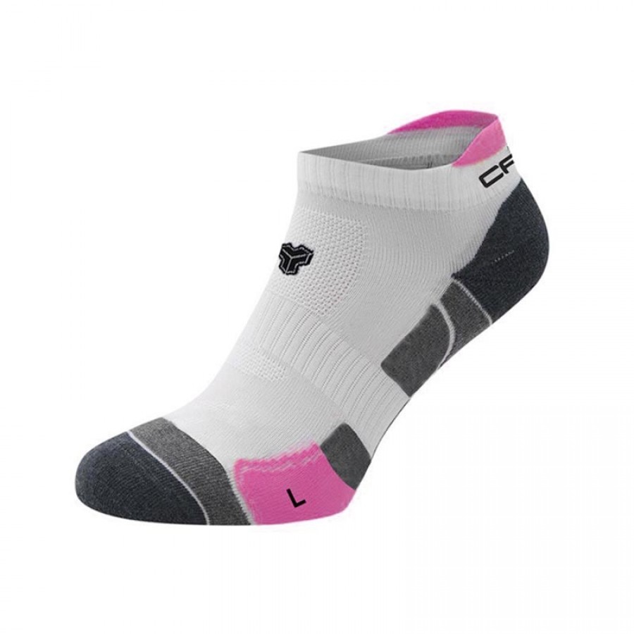 Cartri Axel Crew White Fucsia Chaussettes 1 Paire  Offre - Pas cher