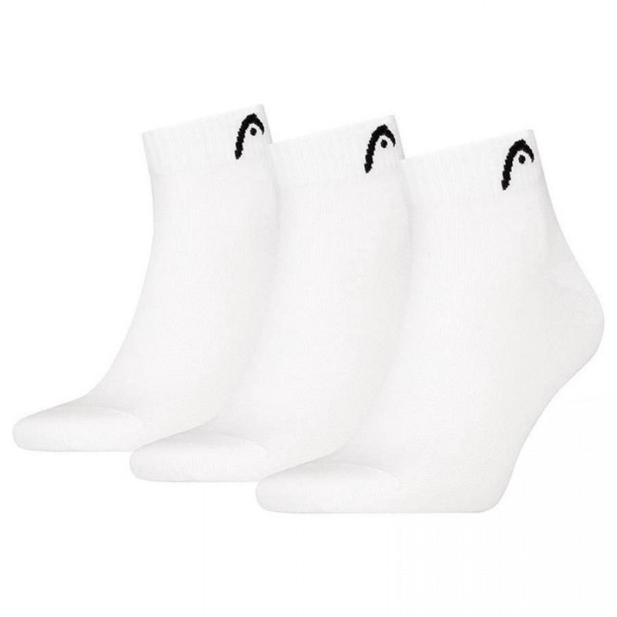 Calcetines Head All Sports Quarter Blanco 3 Peças  Oferta + Barato