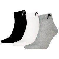 Calcetines Head All Sports Quarter Negro Blanco Gris 3 Peças  Oferta + Barato