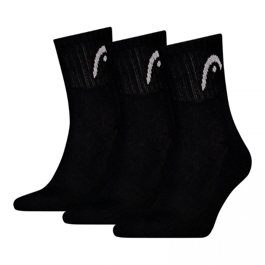 Calcetines Head All Sports Short Crew Negro 3 Peças  Oferta + Barato