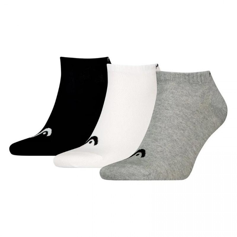 Tênis Head All Sports Preto Branco Cinza Meias 3 Pares  Oferta + Barato