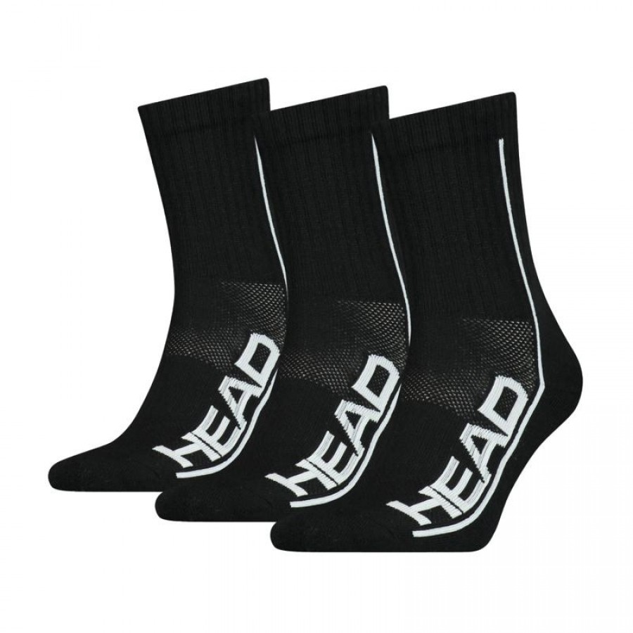 Calcetines Head Performance Crew Negro Blanco 3 Pares