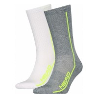 Meias Head Performance Crew Branco Lima Cinza 2 Pares  Oferta + Barato