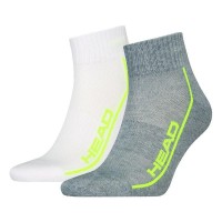 Calcetines Head Performance Quarter Blanco Gris Lima 2 Peças  Oferta + Barato