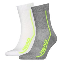 Calcetines Head Performance Short Crew Blanco Gris Lima 2 Peças  Oferta + Barato