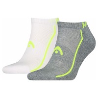Meias de Tênis Head Performance Branco Cinza Lima 2 Pares  Oferta + Barato