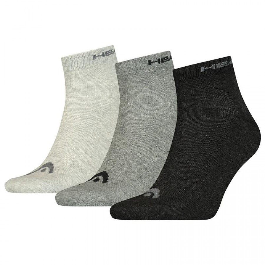 Calcetines Head Quarter Gris Combo 3 Pares