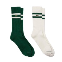 Lacoste High Cut Socks White Green  Offer + Cheap