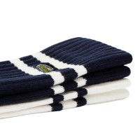 Lacoste High Cut Navy White Socks 2 Pairs  Offer + Cheap