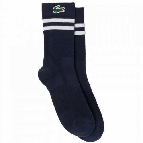 Calzini Lacoste Sport High Cut Bianco Navy 1 Paio Calzini Lacoste Sport High Cut Bianco Navy 1 Paio