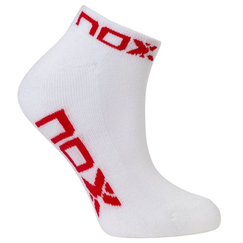 Calze Nox Caviglia Bianco Rosso 1 Paio Calze Nox Caviglia Bianco Rosso 1 Paio