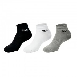 Siux Basic 26 Short Socks Black White Gray 3 Pairs