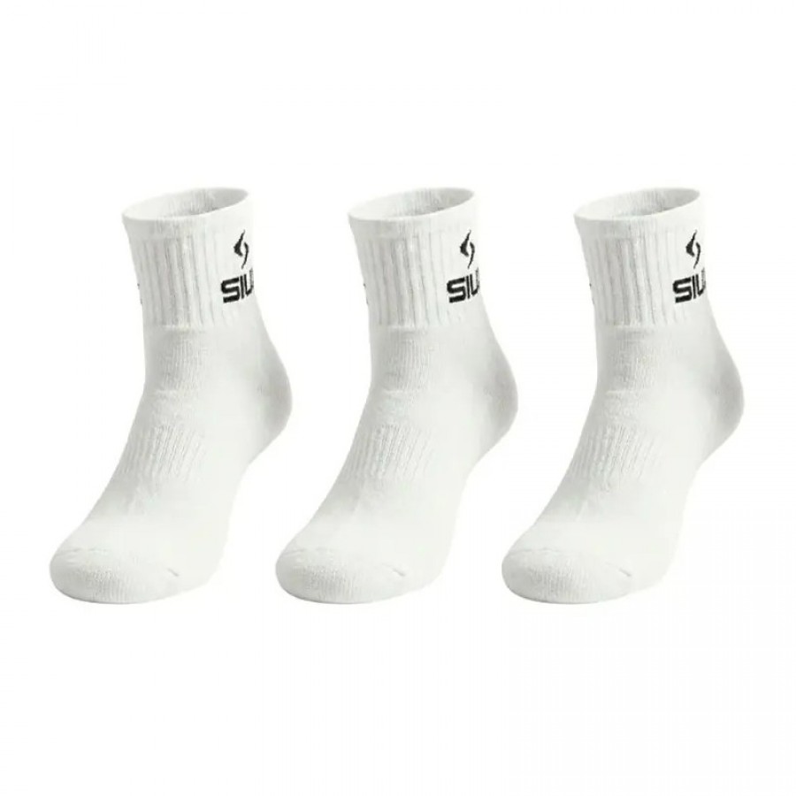 Siux Basic 26 Mid-Calf Socks White 3 Pairs