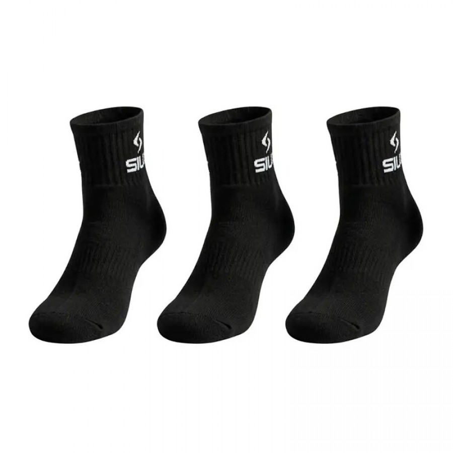 Siux Basic 26 Mid-Calf Socks Black 3 Pairs