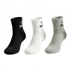 Siux Basic 26 Mid-Calf Socks Black Gray White 3 Pairs