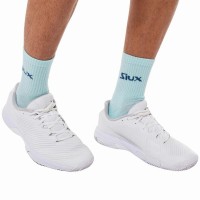 Calcetines Siux Reveal Caña Media Blanco Turquesa 2 Pares  Oferta + Barato