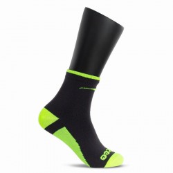 Softee Mid-Calf Socks Black Fluorescent Yellow 1 Pair