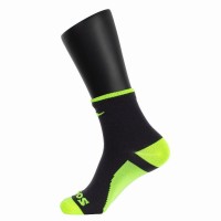 Softee Mid-Calf Socks Black Fluorescent Yellow 1 Pair