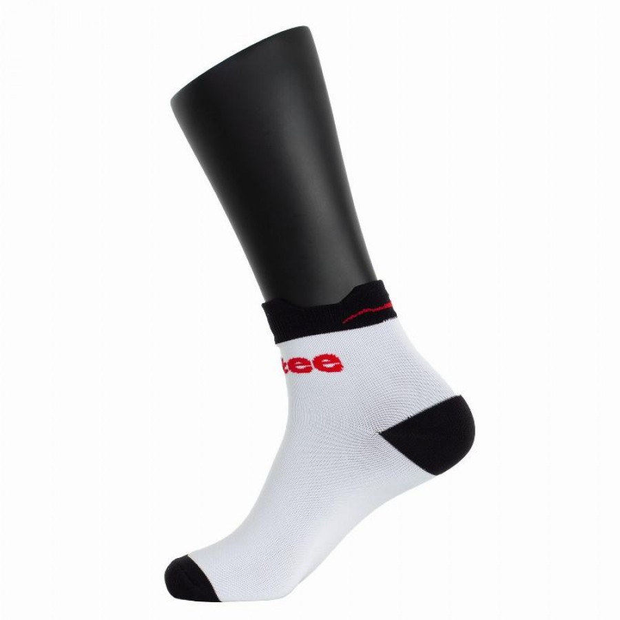 Softee Ankle Socks White Black 1 Pair