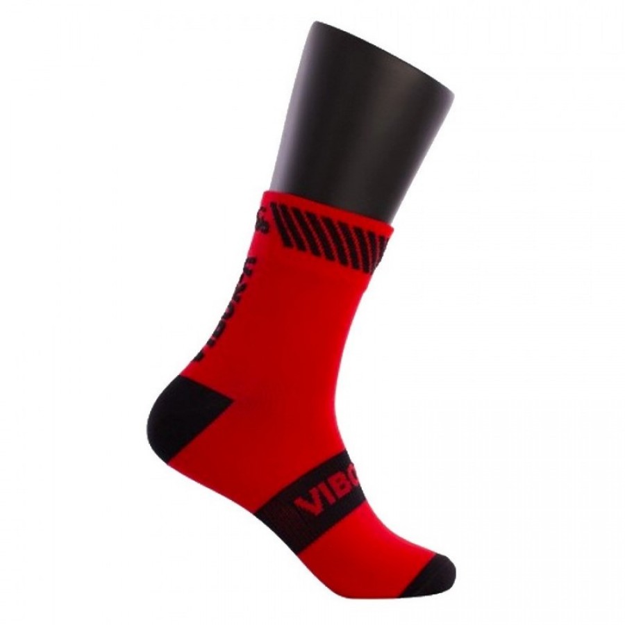 Vibora Kait Mid-Calf Red Black Socks 1 Pair PADELPOINT Vibora Kait Mid-Calf Red Black Socks 1 Pair