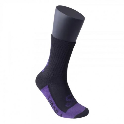 Calzini in pelle a mezza canna Multicolored Black Violet 1 Coppia Calzini in pelle a mezza canna Multicolored Black Violet 1 Coppia