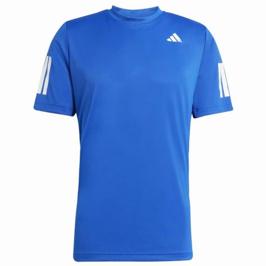 Adidas Club 3 Stripes Royal Blue White T-Shirt  Offer + Cheap
